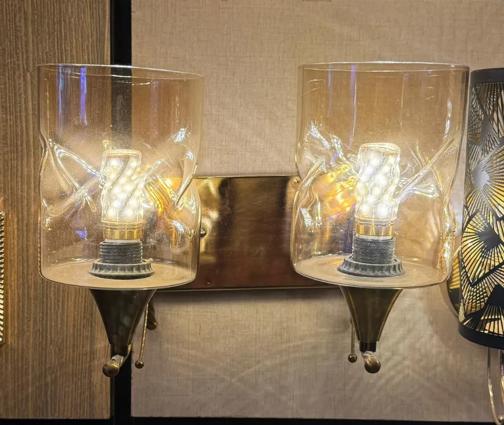 Double Glass Wall Light