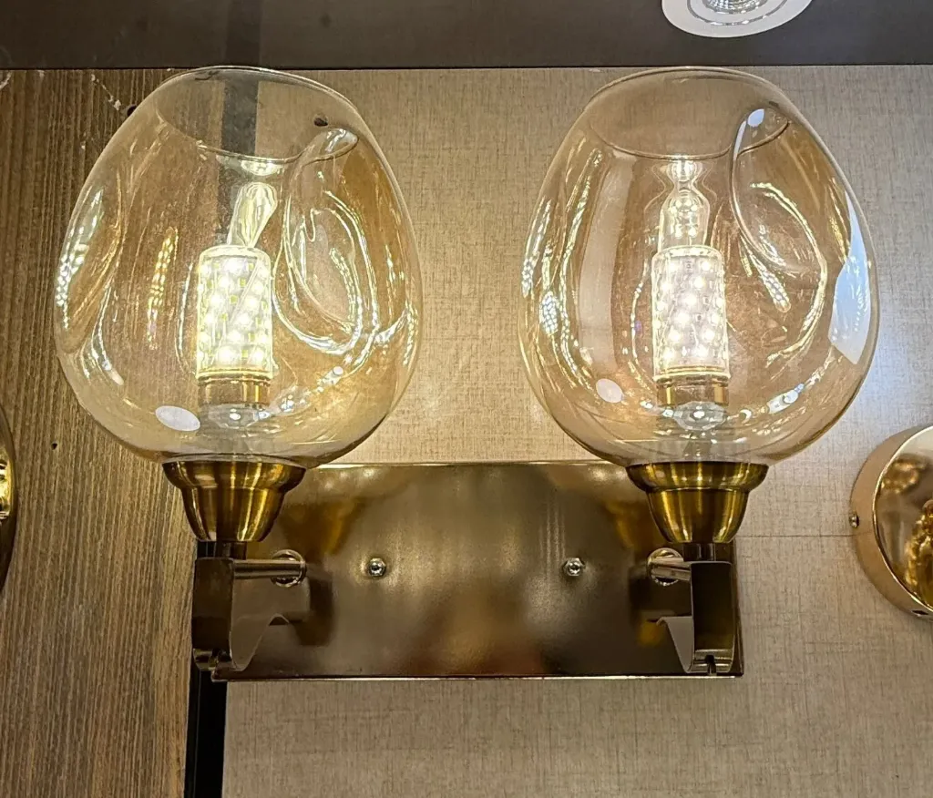Luxury Double Glass Wall Light