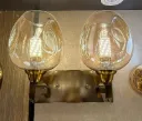 Luxury Double Glass Wall Light
