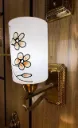 Classic Floral Glass Wall Light