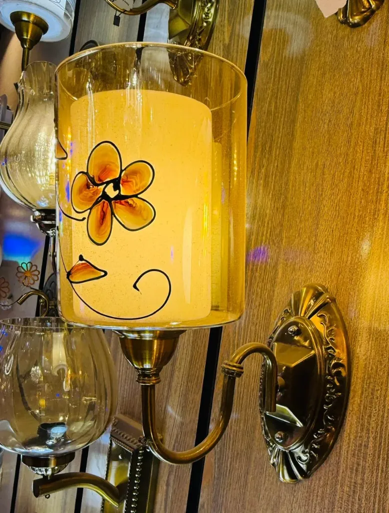 Luxury Floral Glass Wall Light