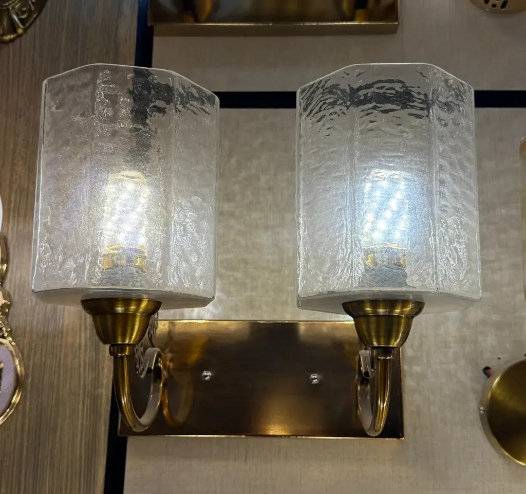 Double Glass Wall Light